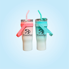 Multi Colour Tumbler with Straw & Handle