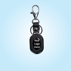 Black Oval Keychain with Hook (SF349)