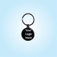 Round Black Keychain (SF 341)