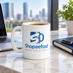 Customized White Ceramic Mug (minimum order 50 pcs)