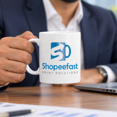 Customized White Ceramic Mug (minimum order 50 pcs)
