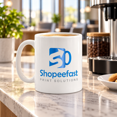 Customized White Ceramic Mug (minimum order 50 pcs)