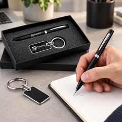 Pen & Keychain Gift Box (Minimum Order 50 Pcs)