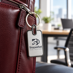 Premium Rectangular Metal Keychain (SF333) - (Minimum Order 50 Pcs)