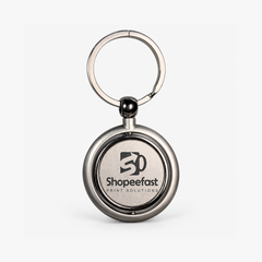 Premium Round Silver Metal Keychain (SF313) - (Minimum Order 50 Pcs)