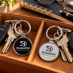 Round Metal Keychain (SF341) - (Minimum Order 50 Pcs)