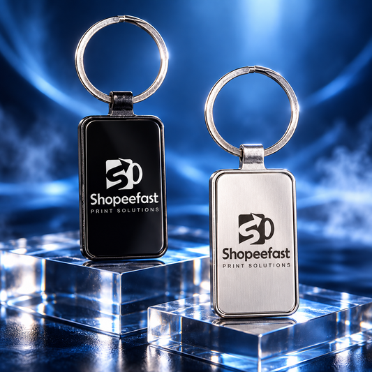Classic Rectangular Metal Keychain (SF332) - (Minimum Order 50 Pcs)