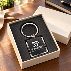 Square Black Keychain (SF320) (Minimum Order 50 Pcs)