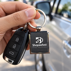 Square Black Keychain (SF320) (Minimum Order 50 Pcs)
