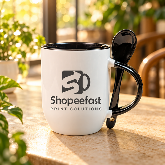 Sublimation Spoon Mug (Minimum Order 50 Pcs)
