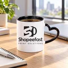 Sublimation Heart Handle Mug (Minimum Order 50 Pcs)