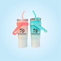 Multi Colour Tumbler with Straw & Handle