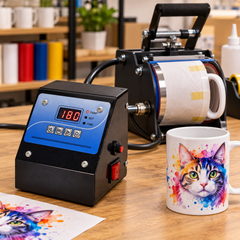 5-in-1 Heat Press Sublimation Machine - Digital Temperature & Timer Controller