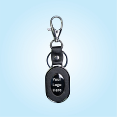 Black Oval Keychain with Hook (SF349)