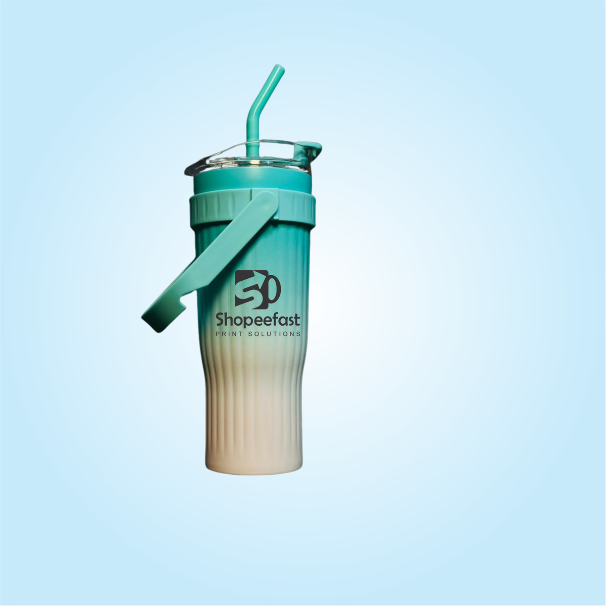 Multi Colour Tumbler with Straw & Handle