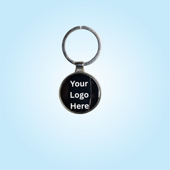 Round Black Keychain (SF 341)