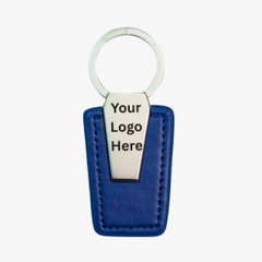 Blue Leather Keychain (SF303) (Minimum Order 50 Pcs)