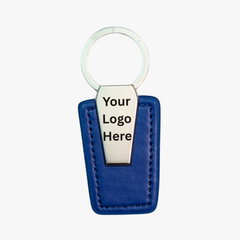 Blue Leather Keychain (SF303) (Minimum Order 50 Pcs)