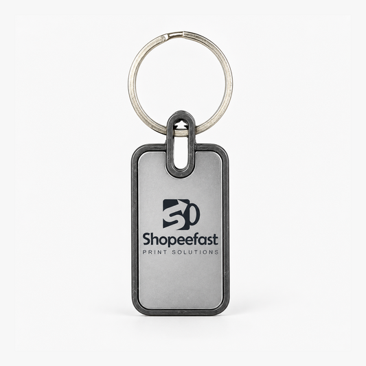 Premium Rectangular Metal Keychain (SF333) - (Minimum Order 50 Pcs)