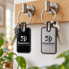 Premium Rectangular Metal Keychain (SF333) - (Minimum Order 50 Pcs)