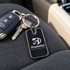 Premium Rectangular Metal Keychain (SF333) - (Minimum Order 50 Pcs)