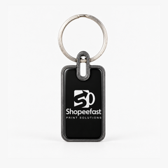 Premium Rectangular Metal Keychain (SF333) - (Minimum Order 50 Pcs)