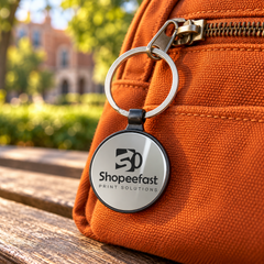 Premium Round Metal Keychain - (Minimum Order 50 Pcs)