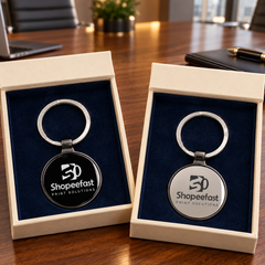 Premium Round Metal Keychain - (Minimum Order 50 Pcs)