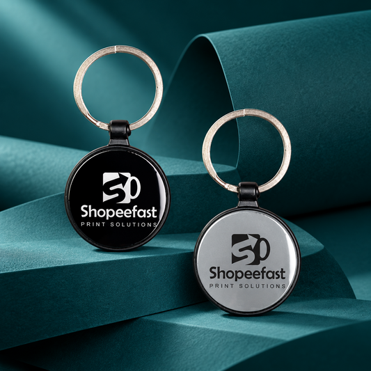Premium Round Metal Keychain - (Minimum Order 50 Pcs)