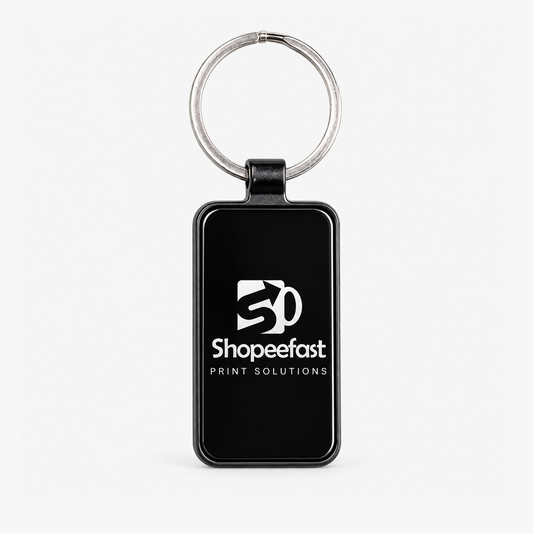 Classic Rectangular Metal Keychain (SF332) - (Minimum Order 50 Pcs)