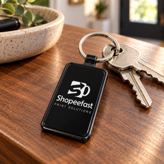 Classic Rectangular Metal Keychain (SF332) - (Minimum Order 50 Pcs)