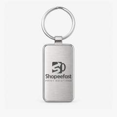 Classic Rectangular Metal Keychain (SF332) - (Minimum Order 50 Pcs)