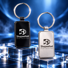 Classic Rectangular Metal Keychain (SF332) - (Minimum Order 50 Pcs)