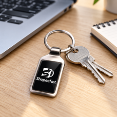 Premium Rectangular Metal Keychain (SF301) - (Minimum Order 50 Pcs)