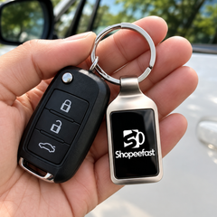 Premium Rectangular Metal Keychain (SF301) - (Minimum Order 50 Pcs)