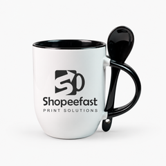 Sublimation Spoon Mug (Minimum Order 50 Pcs)