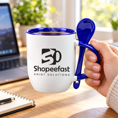 Sublimation Spoon Mug (Minimum Order 50 Pcs)