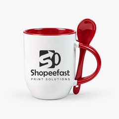 Sublimation Spoon Mug (Minimum Order 50 Pcs)