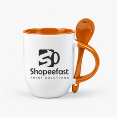 Sublimation Spoon Mug (Minimum Order 50 Pcs)