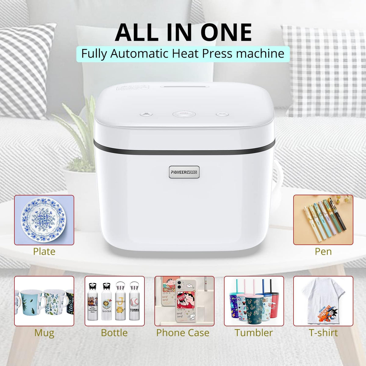 All in One Automatic Heat Press Machine 3D Vacuum Sublimation