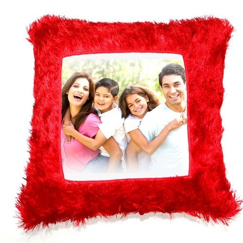 Sublimation Fur Cushion Red