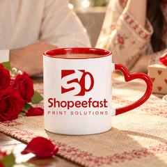 Sublimation Heart Handle Mug (Minimum Order 50 Pcs)