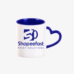 Sublimation Heart Handle Mug (Minimum Order 50 Pcs)