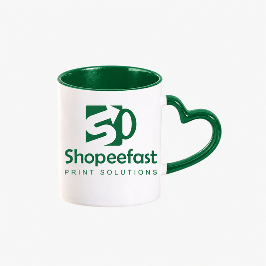 Sublimation Heart Handle Mug (Minimum Order 50 Pcs)