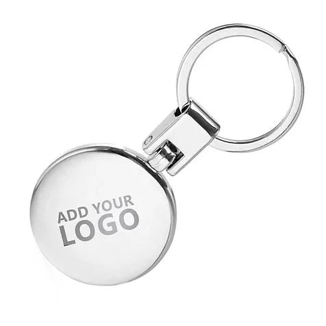 Laser Metal Keychain Round