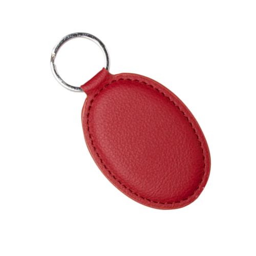 Laser Leather Keychain Oval