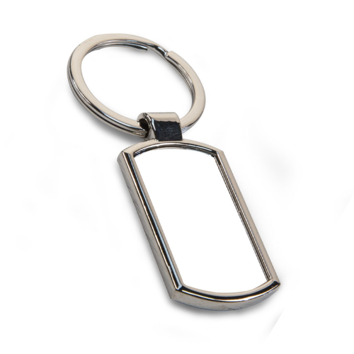 Laser Metal Keychain White