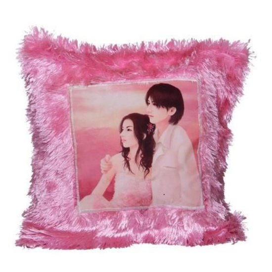 Sublimation Fur Cushion Pink