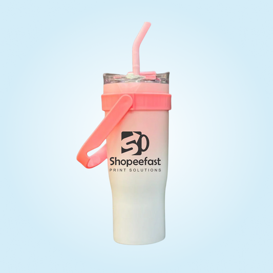 Multi Colour Tumbler with Straw & Handle (Minimum Order 50 Pcs)