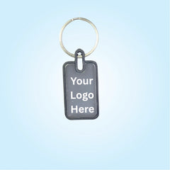 Rectangular Black Keychain (SF333) (Minimum Order 50 Pcs)